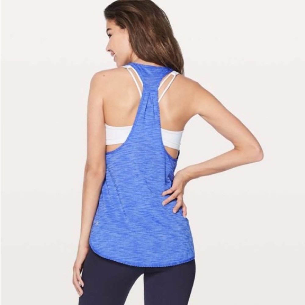 lululemon athletica 105 F Singlet in Heathered Blazer Blue NWT